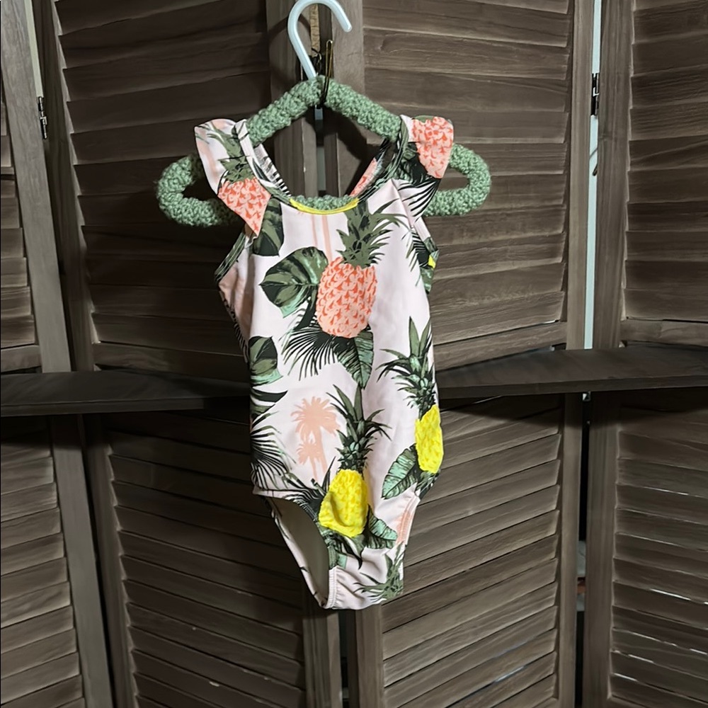 Kids Pineapple Print Swimsuit
